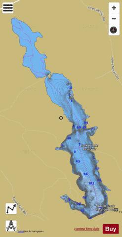 Turkey Fork depth contour Map - i-Boating App