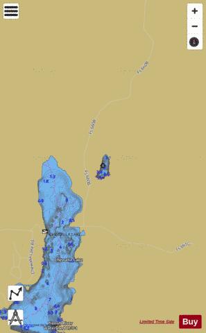 Upper Chewalla Duck Pond depth contour Map - i-Boating App
