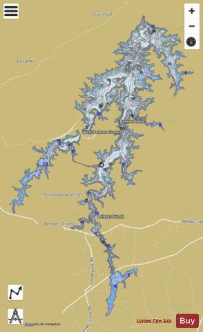Belews Lake depth contour Map - i-Boating App