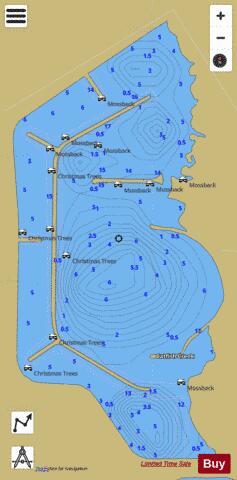 Lake Sutton depth contour Map - i-Boating App