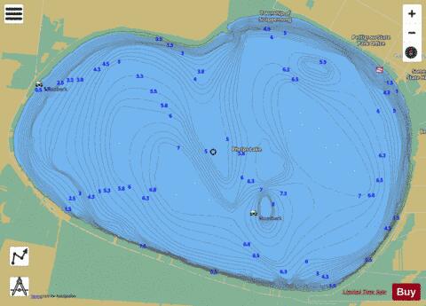 Phelps Lake depth contour Map - i-Boating App