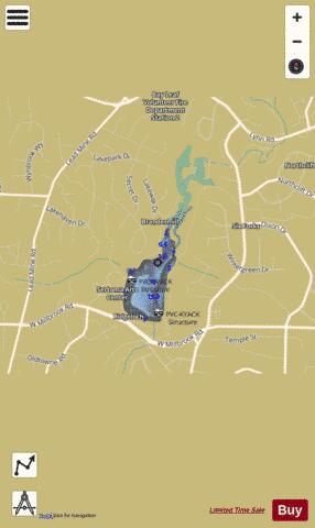Shelley Lake depth contour Map - i-Boating App