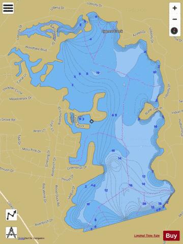 Lake Surf depth contour Map - i-Boating App