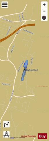 Barbours Pond depth contour Map - i-Boating App