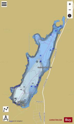 Canistear Reservoir depth contour Map - i-Boating App