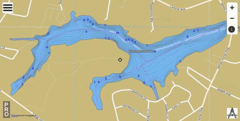 Lake Hammonton depth contour Map - i-Boating App