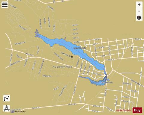 Manetta Lake depth contour Map - i-Boating App