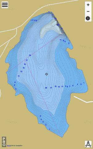 Oxford Furnace Lake depth contour Map - i-Boating App