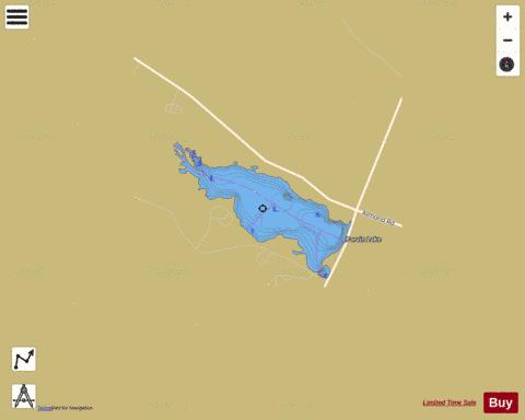 Parvin Lake depth contour Map - i-Boating App