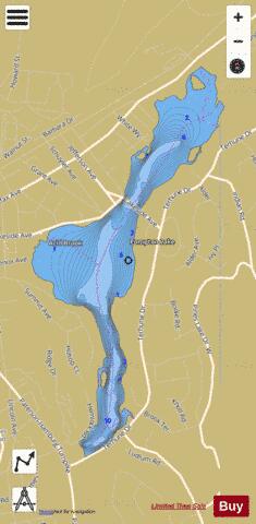 Pompton Lakes depth contour Map - i-Boating App