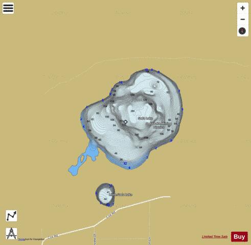 Big Soda Lake depth contour Map - i-Boating App