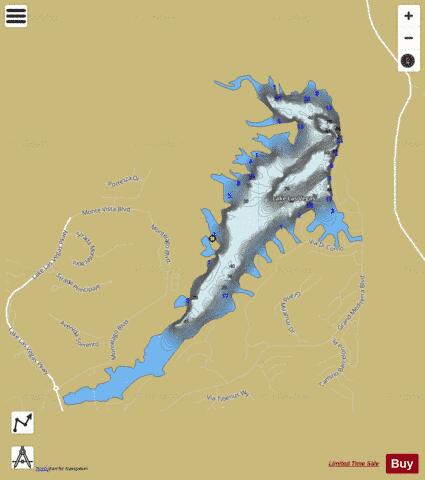 Lake Las Vegas depth contour Map - i-Boating App