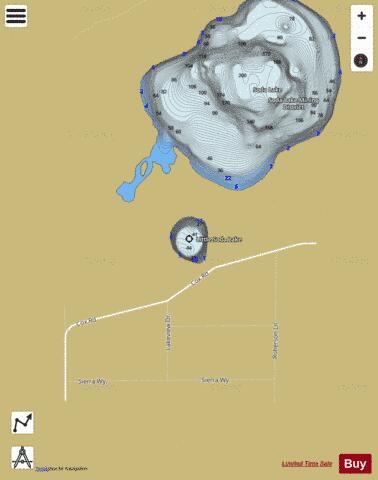 Little Soda Lake depth contour Map - i-Boating App