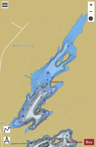 Butterfield Lake depth contour Map - i-Boating App
