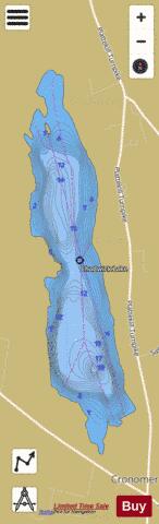 Chadwick Lake depth contour Map - i-Boating App