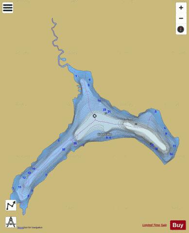 Cuba Lake depth contour Map - i-Boating App