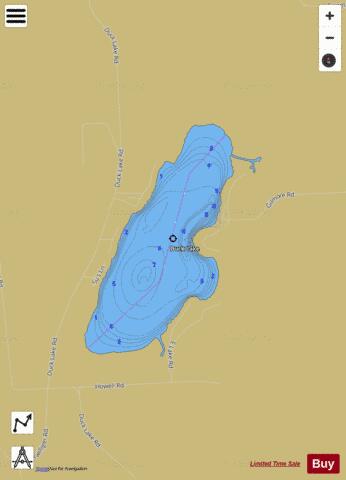Duck Lake depth contour Map - i-Boating App