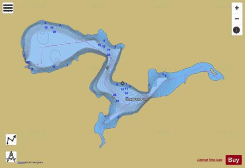 Effley Falls Pond depth contour Map - i-Boating App