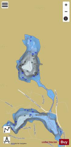 Glass Lake depth contour Map - i-Boating App