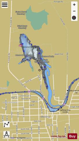 Glenwood Lake depth contour Map - i-Boating App