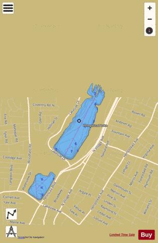 Hempstead Lake depth contour Map - i-Boating App