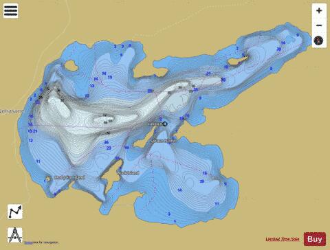 Lake Lila depth contour Map - i-Boating App