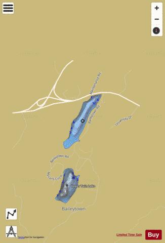 Lake Te Ata depth contour Map - i-Boating App