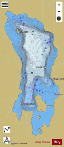 Lamoka Lake depth contour Map - i-Boating App