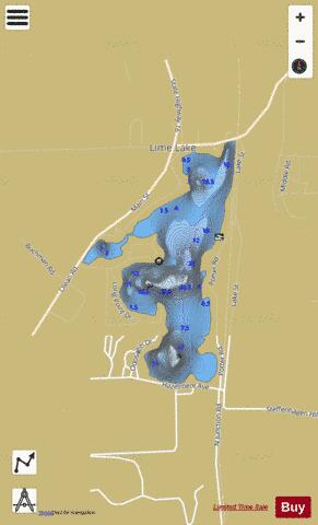 Lime Lake depth contour Map - i-Boating App