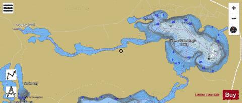 Lower St  Regis Lake depth contour Map - i-Boating App