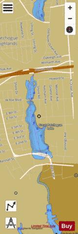 Patchogue Lake depth contour Map - i-Boating App