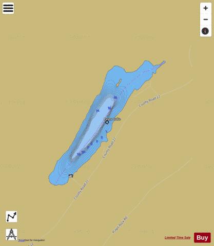 Payne Lake depth contour Map - i-Boating App