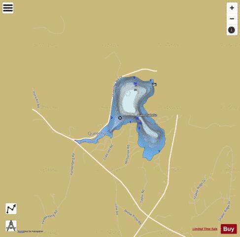 Queechy Lake depth contour Map - i-Boating App