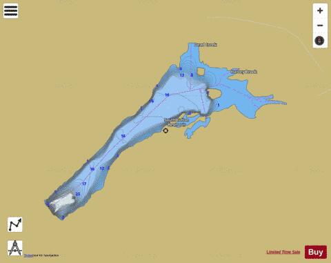South Colton Reservoir depth contour Map - i-Boating App