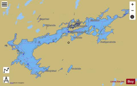 Stillwater Reservoir depth contour Map - i-Boating App