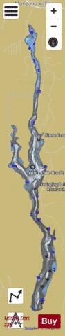 Swinging Bridge Reservoir depth contour Map - i-Boating App