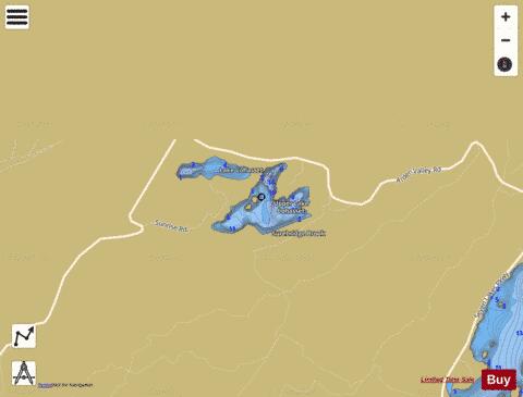 Upper Cohasset Lake depth contour Map - i-Boating App