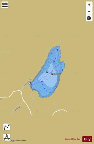 White Pond depth contour Map - i-Boating App