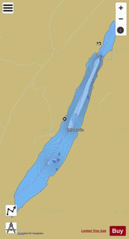 Yellow Lake depth contour Map - i-Boating App