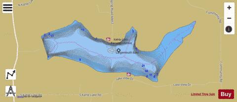 Kahle Lake depth contour Map - i-Boating App