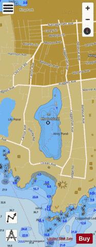 Almy Pond depth contour Map - i-Boating App
