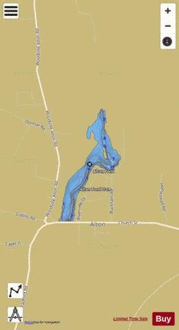 Alton Pond depth contour Map - i-Boating App
