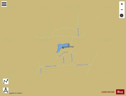 Dawley Pond depth contour Map - i-Boating App