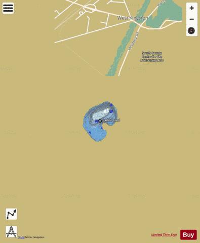Larkin Pond depth contour Map - i-Boating App