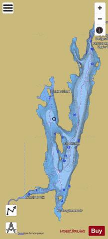 Pascoag Reservoir depth contour Map - i-Boating App