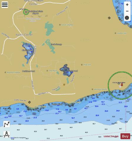 Sands Pond depth contour Map - i-Boating App