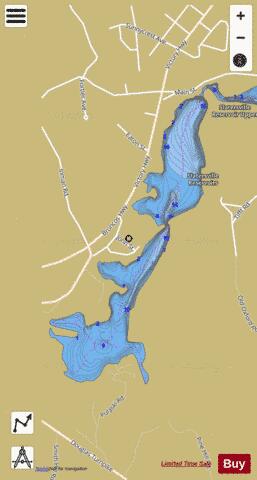 Slatersville Upp depth contour Map - i-Boating App