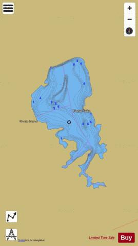 Tiogue Lake depth contour Map - i-Boating App