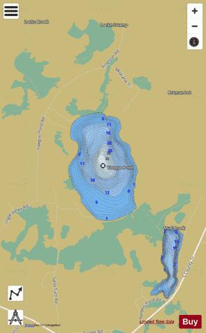 Yawgoo Pond depth contour Map - i-Boating App