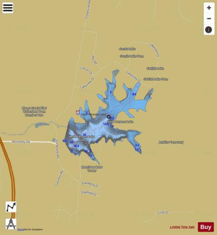 Herb Parsons Lake depth contour Map - i-Boating App